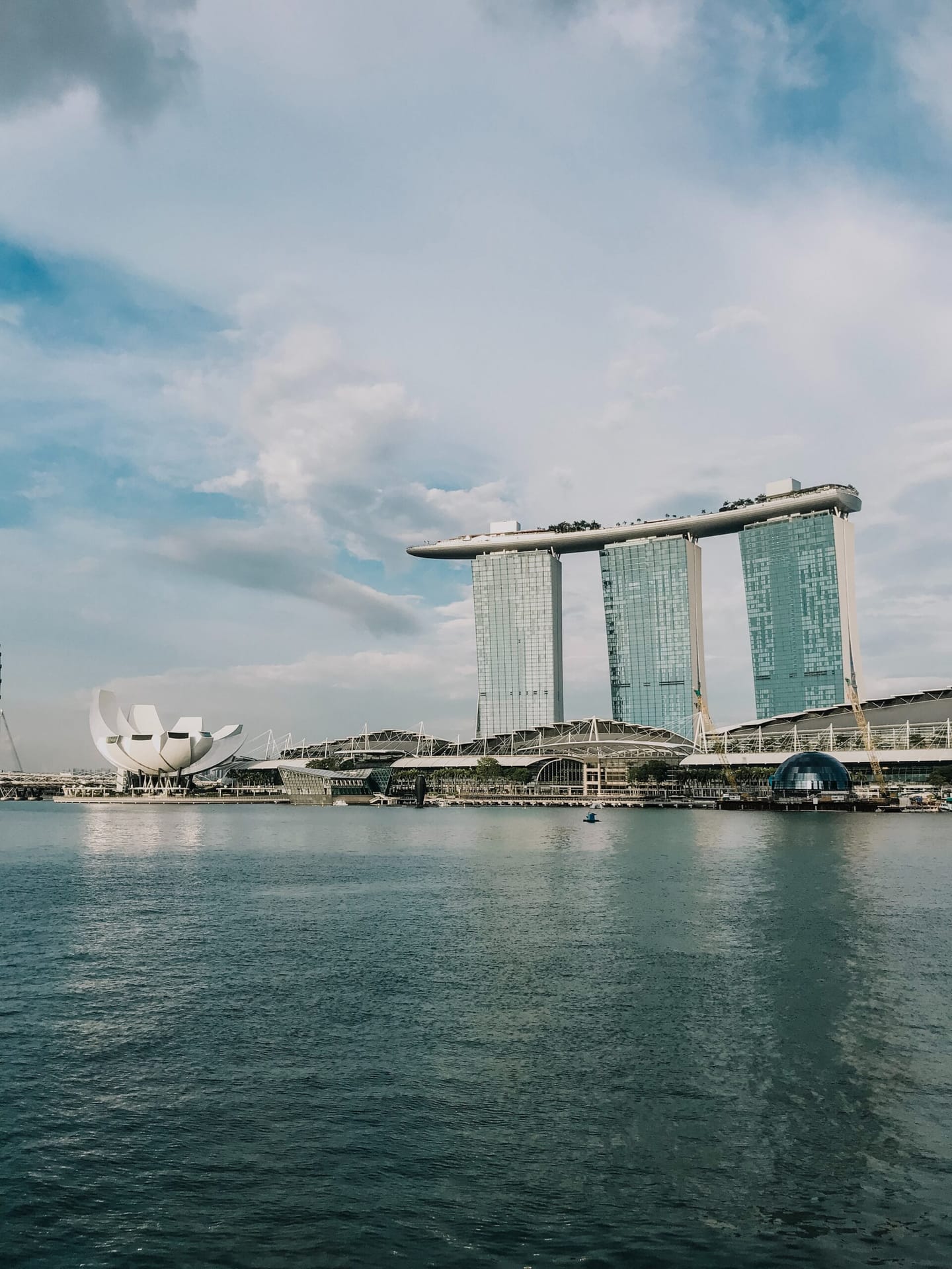 Modern corporate skyscraper in Singapore central business district